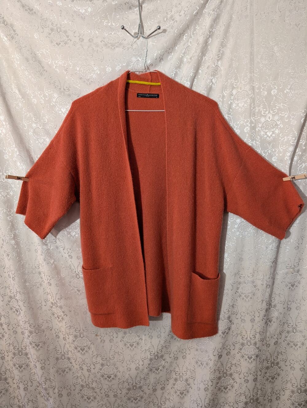 Peruvian Connection 100% Royal Alpaca Kimono Cardigan Rust Orange